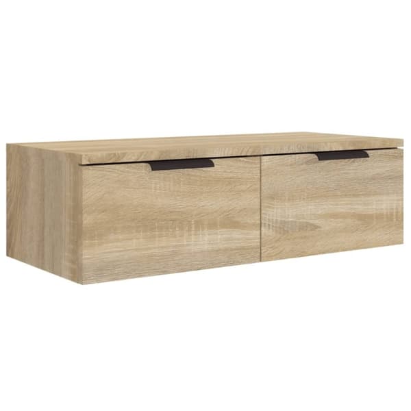 vidaXL vægskabe 2 stk. 68x30x20 cm konstrueret træ sonoma-eg