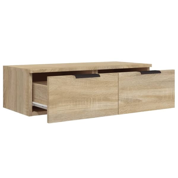 vidaXL vægskabe 2 stk. 68x30x20 cm konstrueret træ sonoma-eg