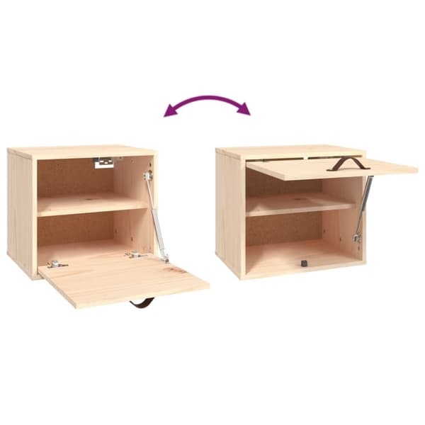vidaXL vægskab 40x30x35 cm massivt fyrretræ