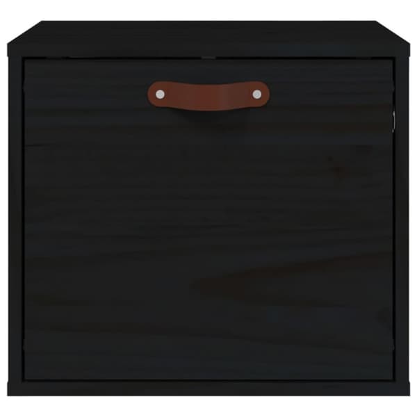 vidaXL vægskab 40x30x35 cm massivt fyrretræ sort