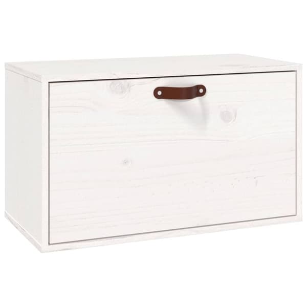 vidaXL vægskab 60x30x35 cm massivt fyrretræ hvid