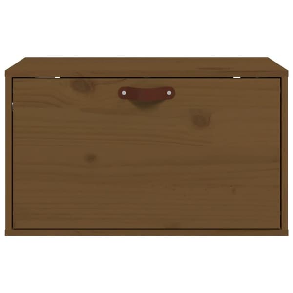 vidaXL Seinäkaappi hunajanruskea 60x30x35 cm täysi mänty