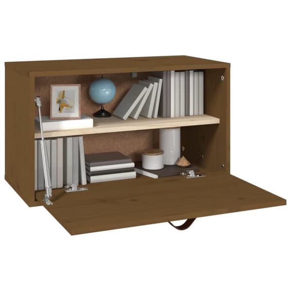 vidaXL Seinäkaappi hunajanruskea 60x30x35 cm täysi mänty