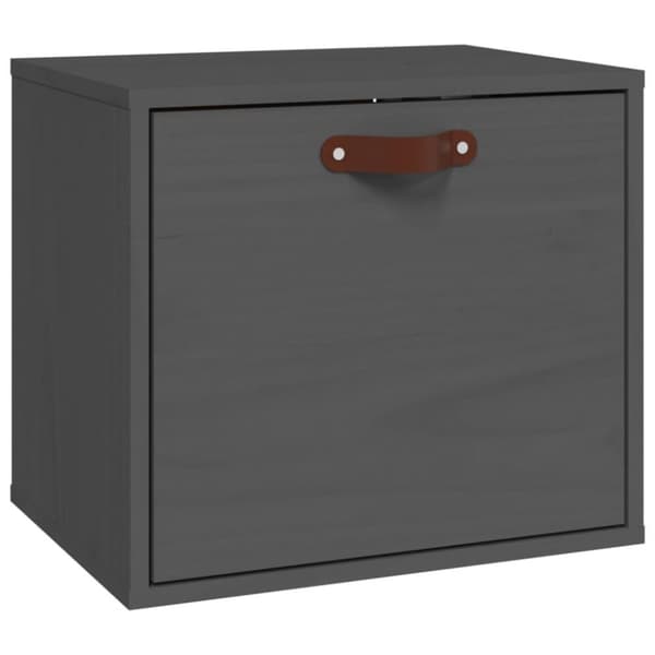 vidaXL vægskab 40x30x35 cm massivt fyrretræ grå