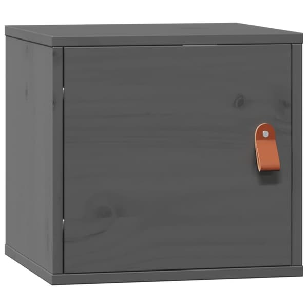 vidaXL vægskabe 2 stk. 31,5x30x30 cm massivt fyrretræ grå