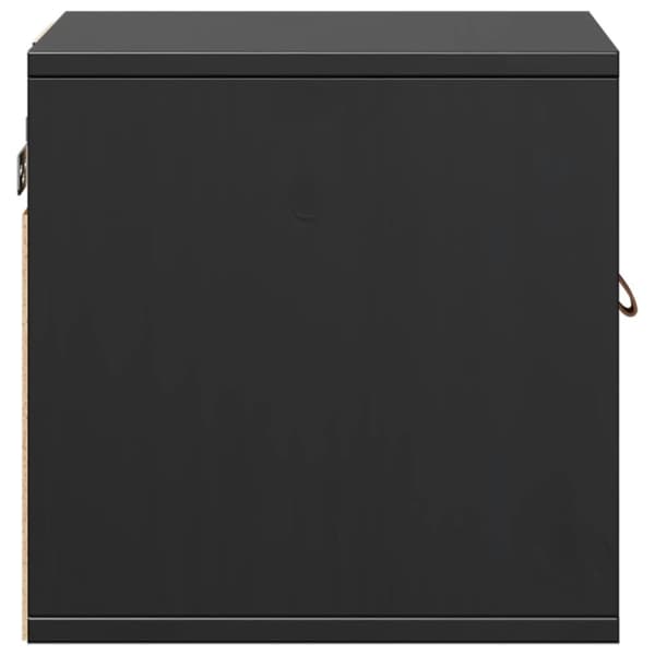 vidaXL vægskab 31,5x30x30 cm massivt fyrretræ sort