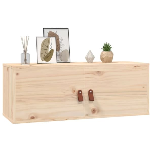 vidaXL vægskabe 2 stk. 80x30x30 cm massivt fyrretræ