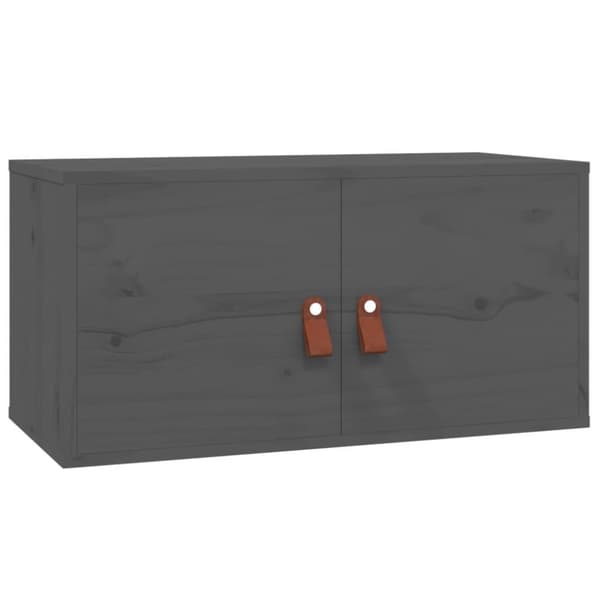 vidaXL vægskabe 2 stk. 60x30x30 cm massivt fyrretræ grå