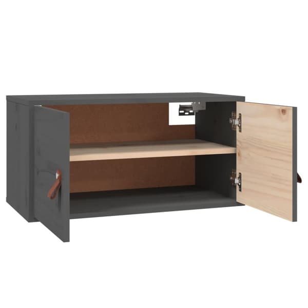 vidaXL vægskabe 2 stk. 60x30x30 cm massivt fyrretræ grå