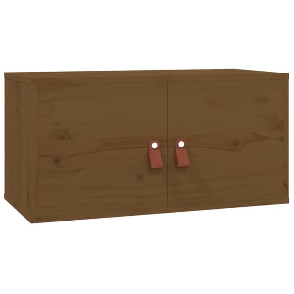 vidaXL vægskabe 2 stk. 60x30x30 cm massivt fyrretræ gyldenbrun