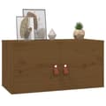 Miniatyrbillede 7 af 11: vidaXL vægskabe 2 stk. 60x30x30 cm massivt fyrretræ gyldenbrun