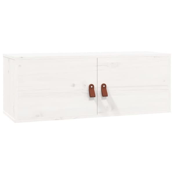 vidaXL Seinäkaapit 2 kpl valkoinen 80x30x30 cm täysi mänty