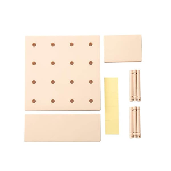 Veggmontert oppbevaringshylle, kan tilpasses - Beige