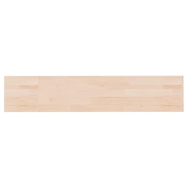 vidaXL Hyllplan 100x20x1,5 cm obehandlad massiv ek