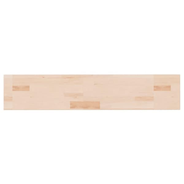 vidaXL Hyllplan 100x20x2,5 cm obehandlad massiv ek