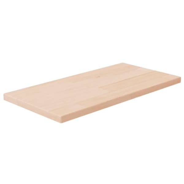 vidaXL Hyllplan 40x20x1,5 cm obehandlad massiv ek