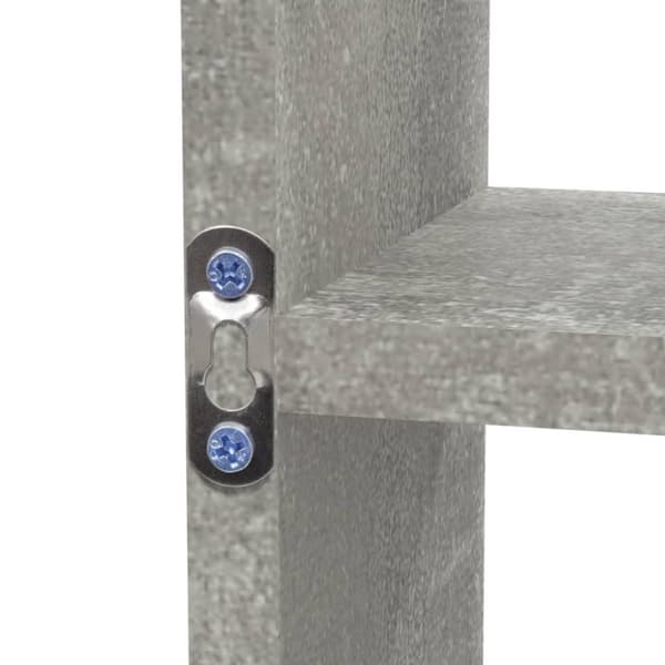 vidaXL Seinähylly 8 lokeroa betoninharmaa