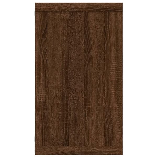 vidaXL væghylder 4 stk. 80x15x26,5 cm konstrueret træ brunt egetræ