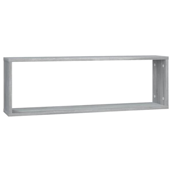 vidaXL væghylder 4 stk. 80x15x26,5 cm konstrueret træ grå sonoma-eg
