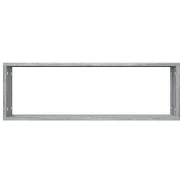 vidaXL væghylder 4 stk. 80x15x26,5 cm konstrueret træ grå sonoma-eg