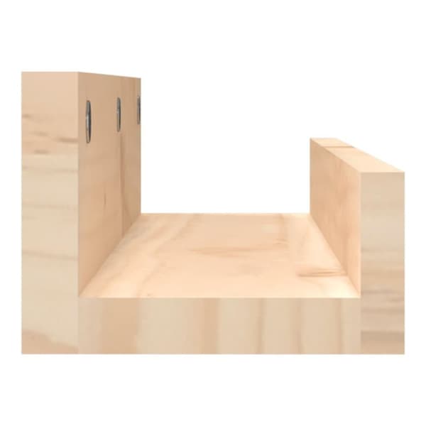 vidaXL væghylder 2 stk. 50x12x9 cm massivt fyrretræ