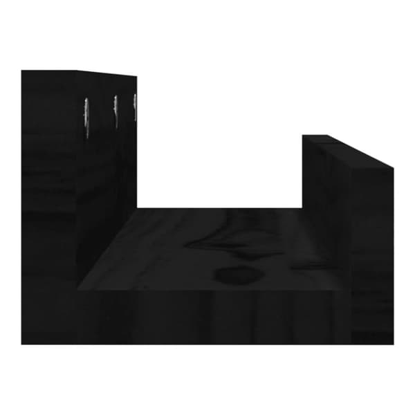 vidaXL væghylder 2 stk. 50x12x9 cm massivt fyrretræ sort