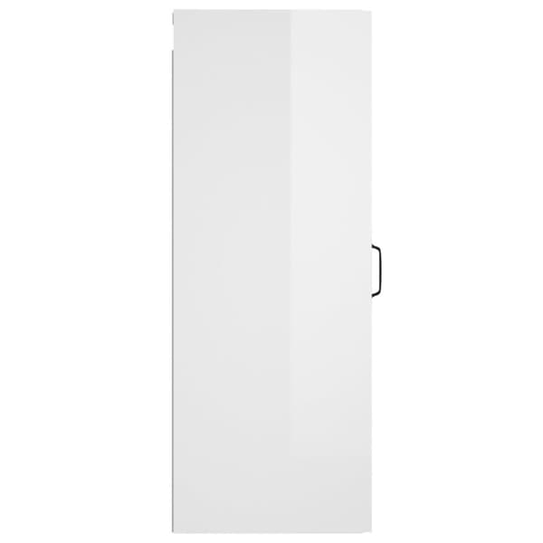 vidaXL vægskab 34,5x34x90 cm konstrueret træ hvid højglans