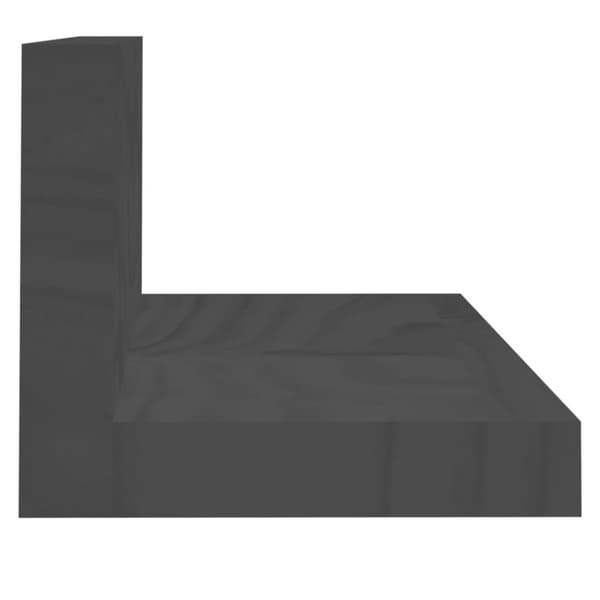 vidaXL væghylder 2 stk. 110x11x9 cm massivt fyrretræ Grå