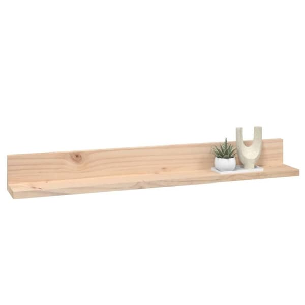 vidaXL Seinähyllyt 2 kpl 80x11x9 cm täysi mänty