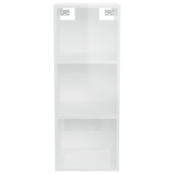 vidaXL vægskab 34,5x32,5x90 cm konstrueret træ hvid højglans