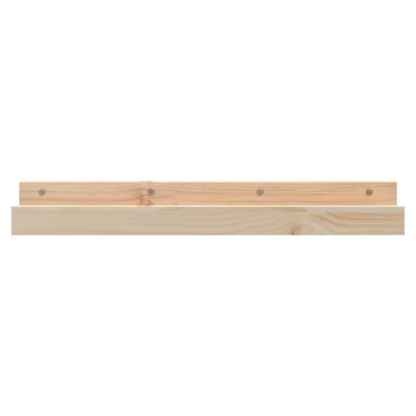 vidaXL Seinähyllyt 2 kpl 80x12x9 cm täysi mänty