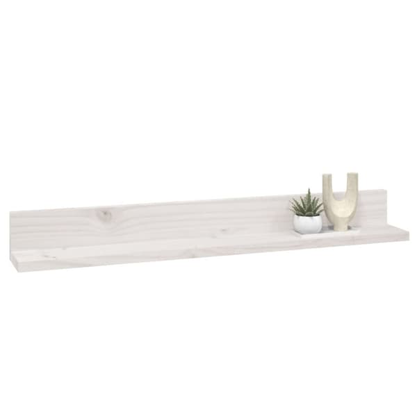 vidaXL væghylder 2 stk. 80x11x9 cm massivt fyrretræ hvid