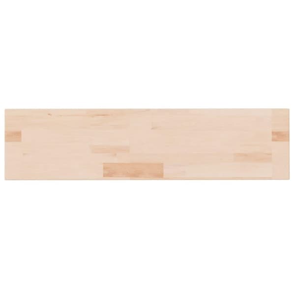vidaXL hyldeplade 80x20x2,5 cm ubehandlet massivt egetræ