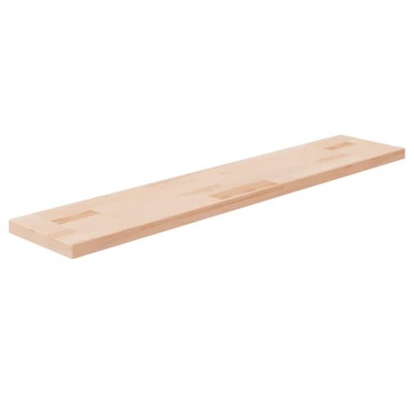 vidaXL hyldeplade 100x20x2,5 cm ubehandlet massivt egetræ