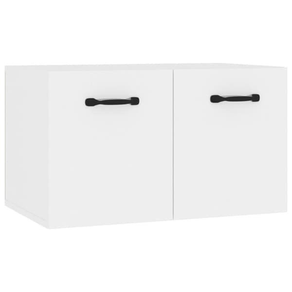 vidaXL vægskab 80x36,5x35 cm konstrueret træ hvid højglans