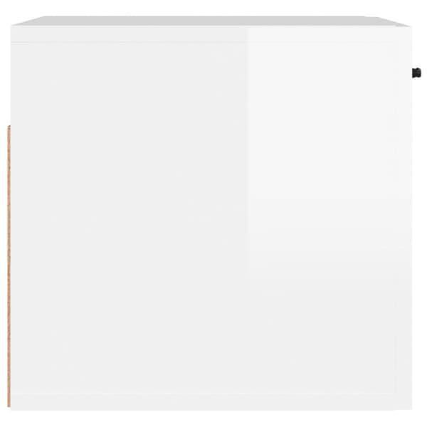 vidaXL vægskab 80x36,5x35 cm konstrueret træ hvid højglans