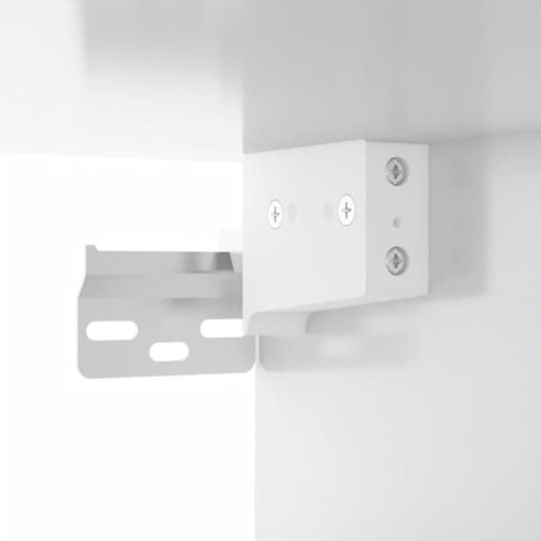 vidaXL vægskab 80x36,5x35 cm konstrueret træ hvid højglans