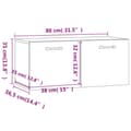 Miniatyrbillede 11 af 11: vidaXL vægskab 80x36,5x35 cm konstrueret træ hvid højglans