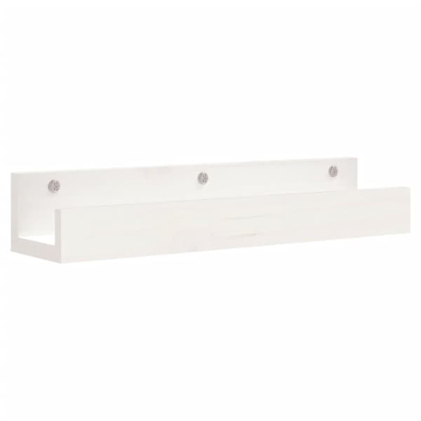 vidaXL væghylder 2 stk. 50x12x9 cm massivt fyrretræ hvid
