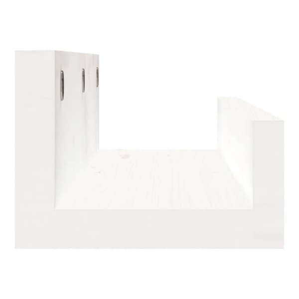 vidaXL væghylder 2 stk. 50x12x9 cm massivt fyrretræ hvid