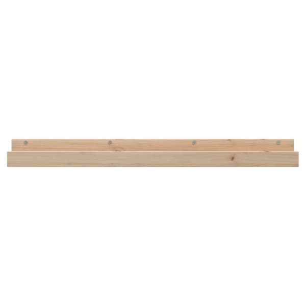 vidaXL Seinähyllyt 2 kpl 110x12x9 cm täysi mänty