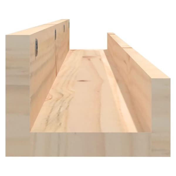 vidaXL Seinähyllyt 2 kpl 110x12x9 cm täysi mänty