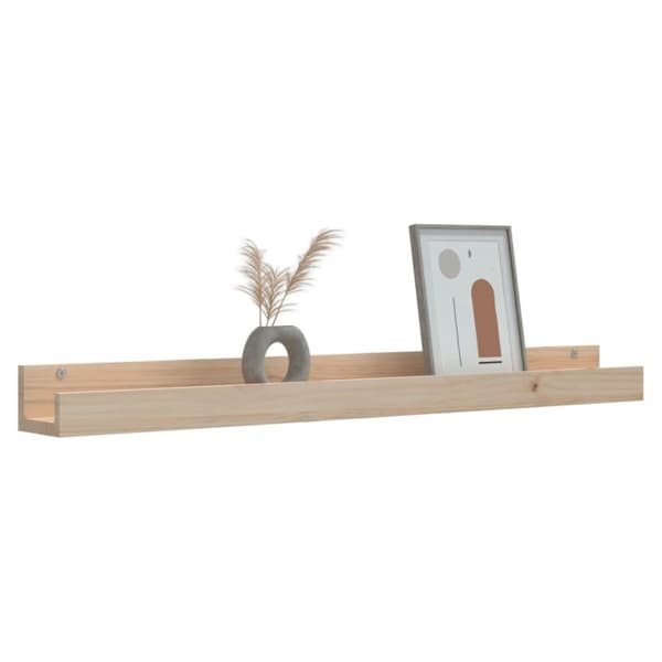 vidaXL Seinähyllyt 2 kpl 110x12x9 cm täysi mänty