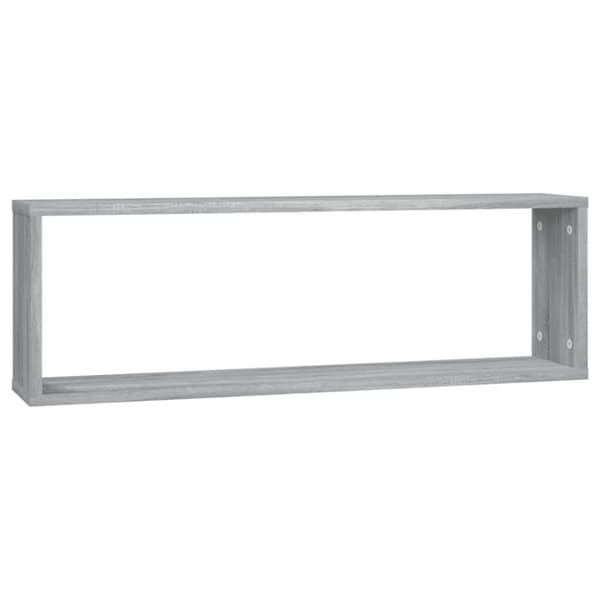 vidaXL Vägghyllor 2 st grå 80x15x26,5 cm konstruerat trä