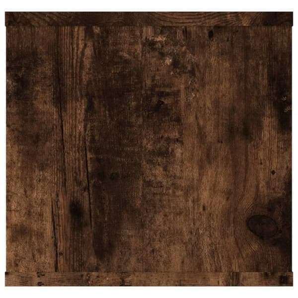 vidaXL Vegghylle røkt eik 102x30x29 cm konstruert tre