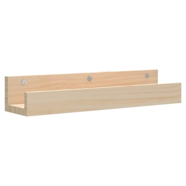 vidaXL Väggskåp 2 st 50x12x9 cm massiv furu