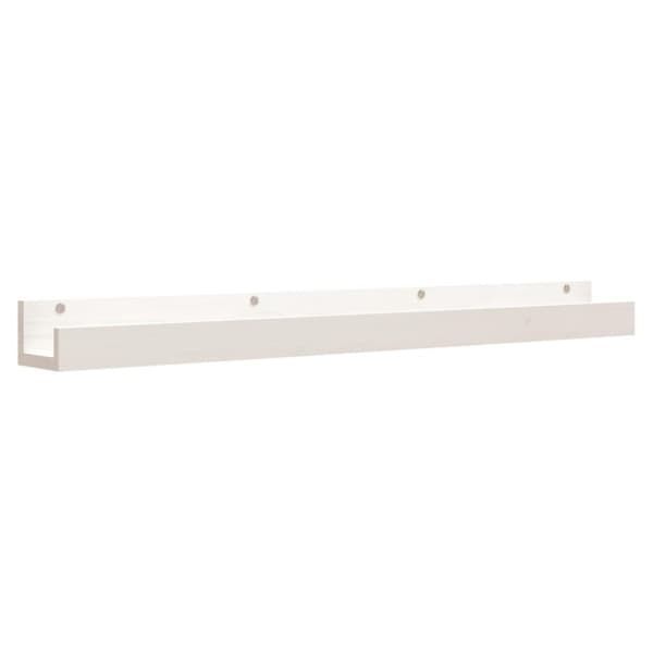 vidaXL Väggskåp 2 st vit 110x12x9 cm massiv furu