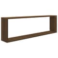 Miniatyrbilde 5 av 11: vidaXL Vegghyller kube 2 stk brun eik 100x15x30 cm konstruert tre