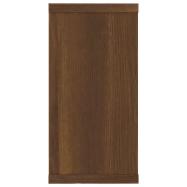 vidaXL Vegghyller kube 2 stk brun eik 100x15x30 cm konstruert tre