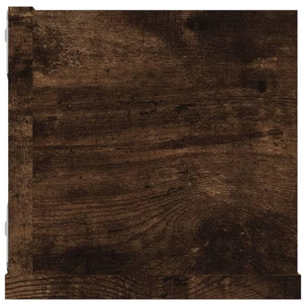 vidaXL CD-hylla rökfärgad ek 100x18x18 cm konstruerat trä